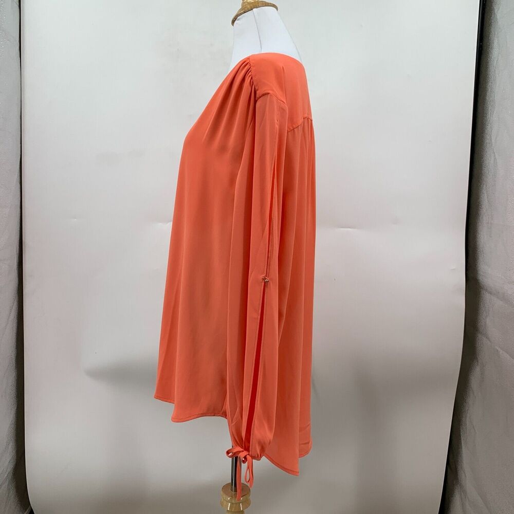 The Limited Collection Cutout Sleeve Womens XL Extra Large Coral Orange V Neck - Picture 6 of 13